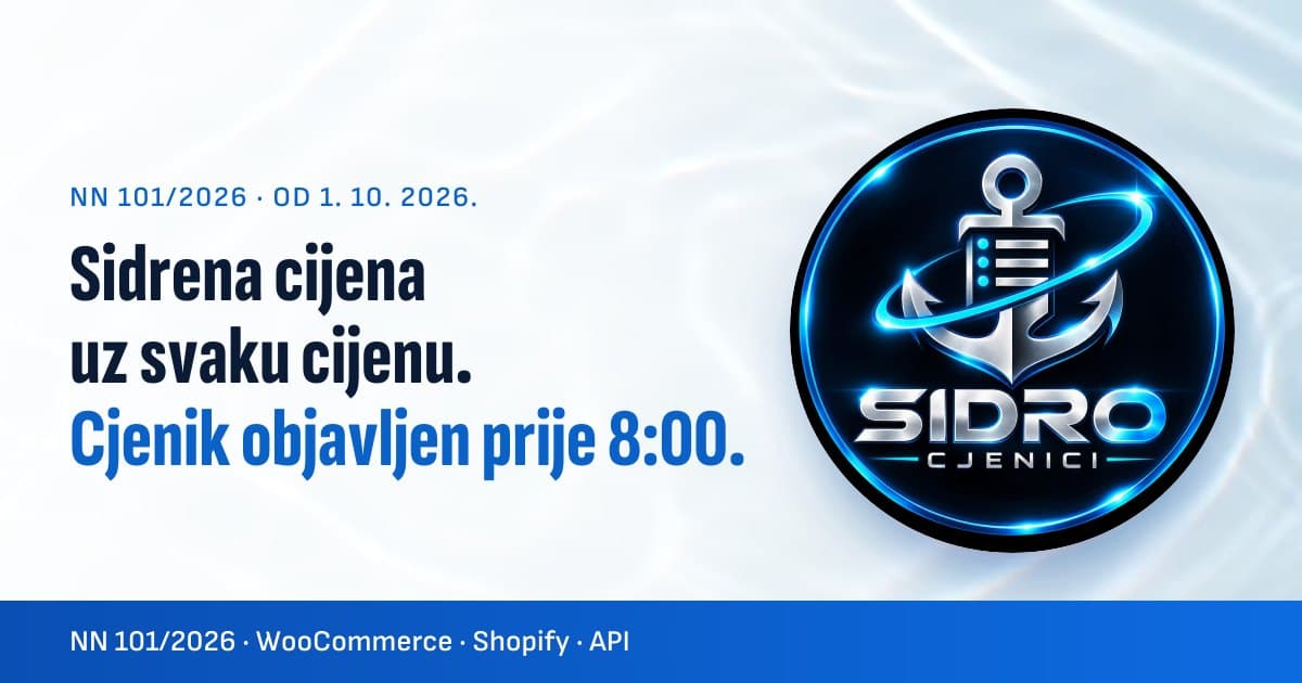 Sidro Cjenici — objasni novu obvezu sidrenih cijena